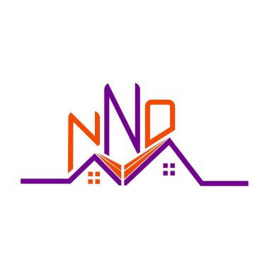 NNO Real State logo tasarımı, NNO basit ve modern logo. NNO lüks alfabe tasarımı  