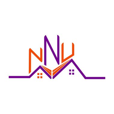 NNU Real State logo tasarımı, NNU basit ve modern logo. NNU lüks alfabe tasarımı  