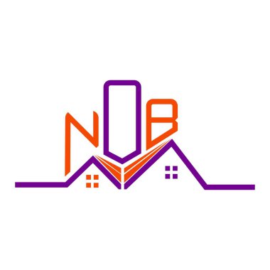 NOB emlak logosu tasarımı, NOB basit ve modern logo. NOB lüks alfabe tasarımı  