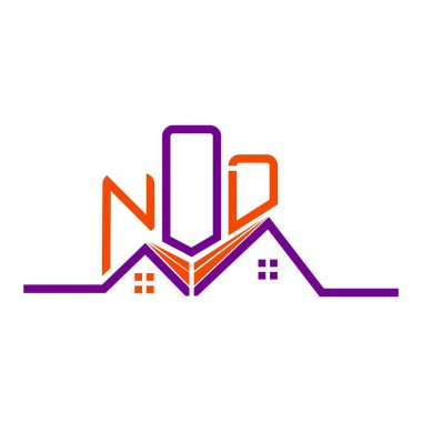 NOD emlak logosu tasarımı, NOD basit ve modern logo. NOD lüks alfabe tasarımı  