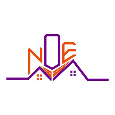 NOE emlak logosu tasarımı, NOE basit ve modern logo. NOE lüks alfabe tasarımı  