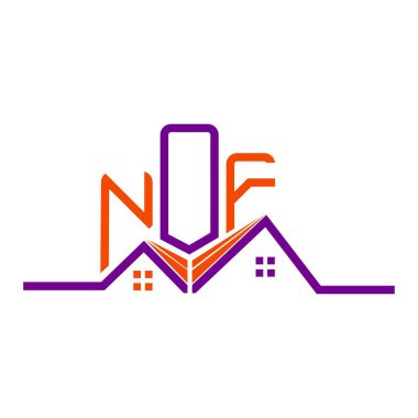 NOF Real State logo tasarımı, NOF basit ve modern logo. NOF lüks alfabe tasarımı  