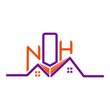 NOH emlak logosu tasarımı, NOH basit ve modern logo. NOH lüks alfabe tasarımı  