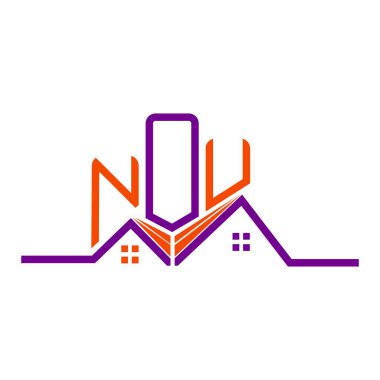 NOU emlak logosu tasarımı, NOU basit ve modern logo. NOU lüks alfabe tasarımı  