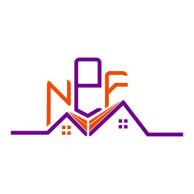NPF Real State logo tasarımı, NPF basit ve modern logo. NPF lüks alfabe tasarımı  