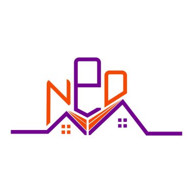 NPO Real State logo tasarımı, NPO basit ve modern logo. NPO lüks alfabe tasarımı  