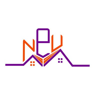 NPU Real State logo tasarımı, NPU basit ve modern logo. NPU lüks alfabe tasarımı  