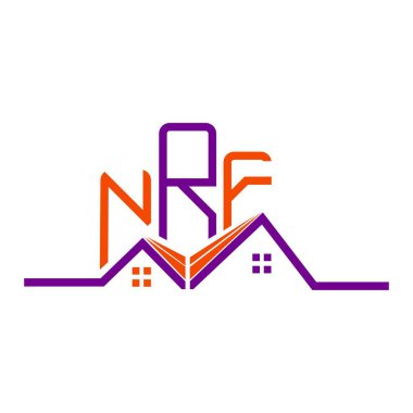 NRF Real State logo tasarımı, NRF basit ve modern logo. NRF lüks alfabe tasarımı  