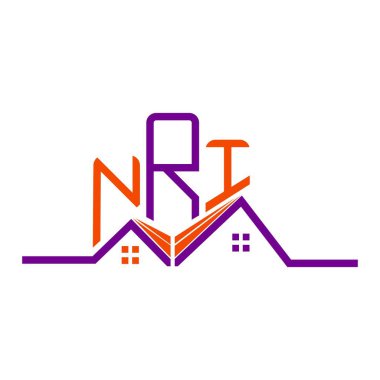 NRI Real State logo tasarımı, NRI basit ve modern logo. NRI lüks alfabe tasarımı  