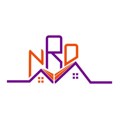 NRO Real State logo tasarımı, NRO basit ve modern logo. NRO lüks alfabe tasarımı  