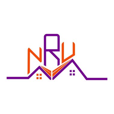 NRU Real State logo tasarımı, NRU basit ve modern logosu. NRU lüks alfabe tasarımı  