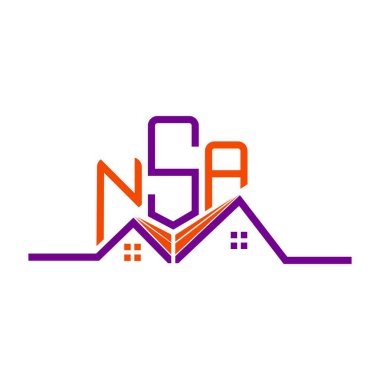 Ulusal Güvenlik Teşkilatı 'nın logo tasarımı, NSA basit ve modern logosu. NSA lüks alfabe dizaynı  