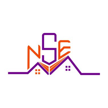 NSE emlak logosu tasarımı, NSE basit ve modern logo. NSE lüks alfabe tasarımı  