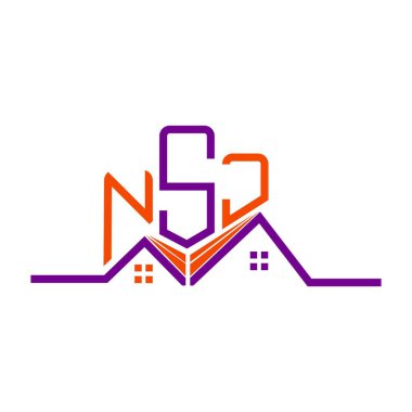 NSJ Real State logo tasarımı, NSJ basit ve modern logo. NSJ lüks alfabe tasarımı  