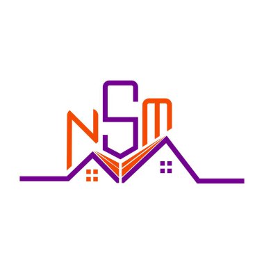 NSM Real State logo tasarımı, NSM basit ve modern logo. NSM lüks alfabe tasarımı  