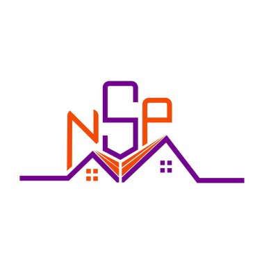 NSP Real State logo tasarımı, NSP basit ve modern logo. NSP lüks alfabe tasarımı  