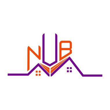 NUB Real State logo tasarımı, NUB basit ve modern logo. NUB lüks alfabe tasarımı  