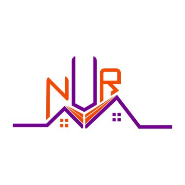 NUR Emlak Logosu Tasarımı, NUR basit ve modern logo. NUR lüks alfabe tasarımı  