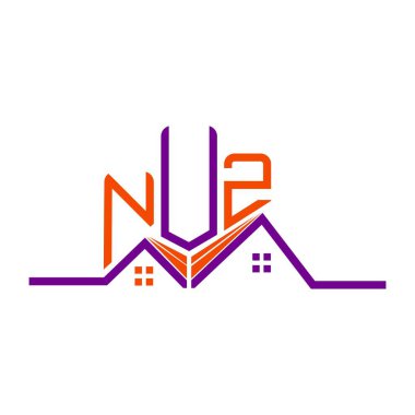 NUZ Real State logo tasarımı, NUZ basit ve modern logo. NUZ lüks alfabe tasarımı  