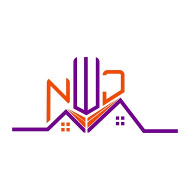 NWJ Real State logo tasarımı, NWJ basit ve modern logo. NWJ lüks alfabe tasarımı  
