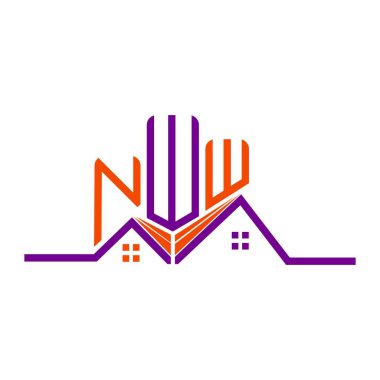 NWW Real State logo tasarımı, NWW basit ve modern logo. NWW lüks alfabe tasarımı  