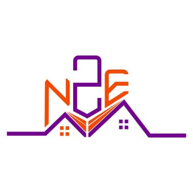 NZE Real State logo tasarımı, NZE basit ve modern logo. NZE lüks alfabe tasarımı  