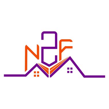 NZF Real State logo tasarımı, NZF basit ve modern logo. NZF lüks alfabe tasarımı  