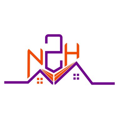 NZH emlak logosu tasarımı, NZH basit ve modern logo. NZH lüks alfabe tasarımı  