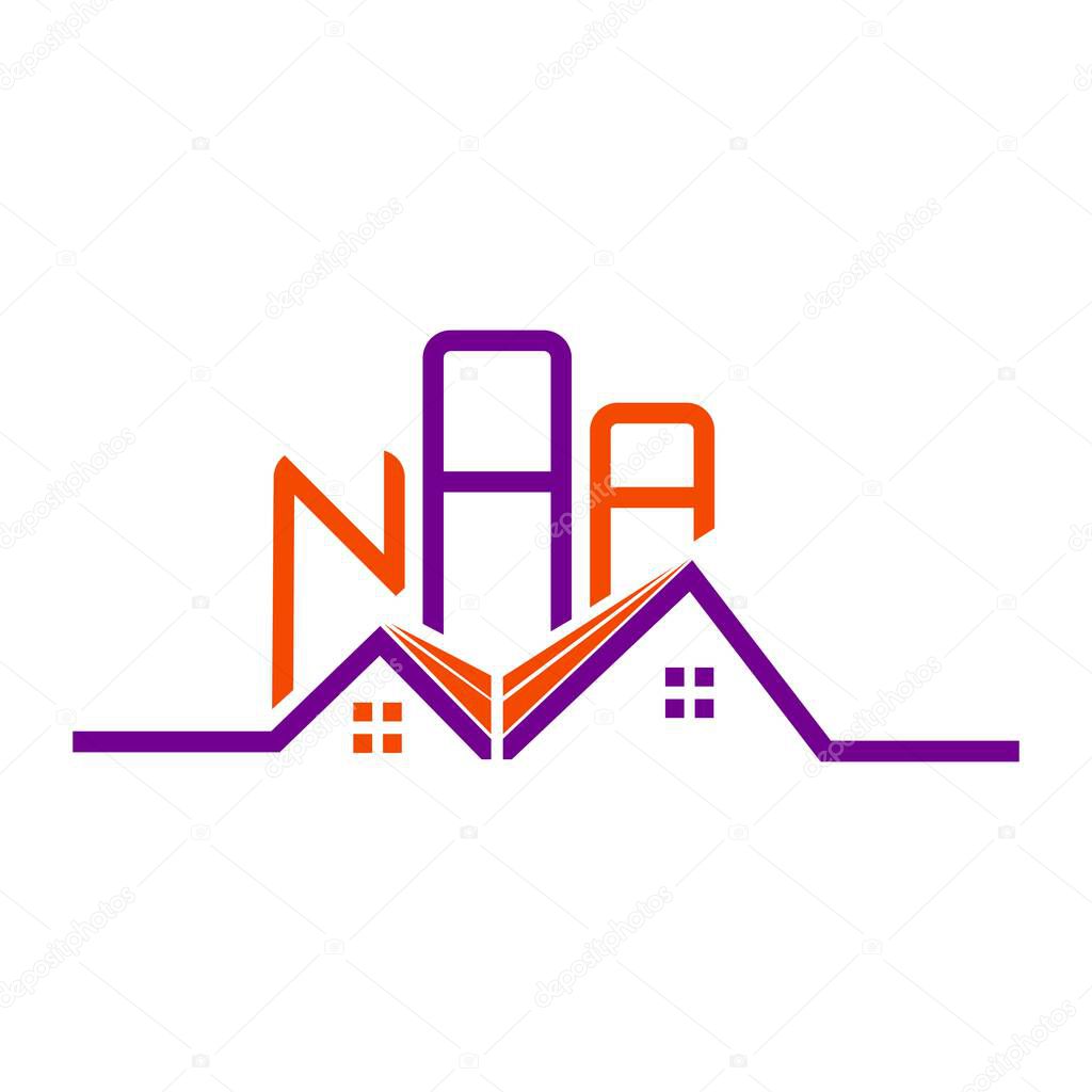 NAA Real State logo design, NAA simple and modern logo. NAA luxurious alphabet design
