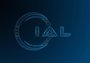 IAL düşük poli harfli logo vektör tasarımı. IAL düşük polyester logo tasarımı. Düşük polyester logo.