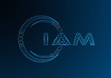 Ben düşük poli harfli logo vektör tasarımıyım. Ben daha düşük polyester logo dizaynıyım. Düşük polyester logo.