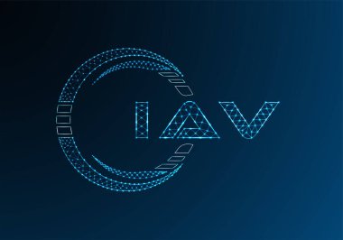 IAV düşük poli harfli logo vektör tasarımı. IAV düşük polyester logo tasarımı. Düşük polyester logo.