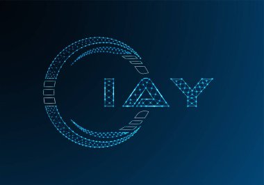 IAY düşük poli harfli logo vektör tasarımı. IAY düşük polyester logo tasarımı. Düşük polyester logo.