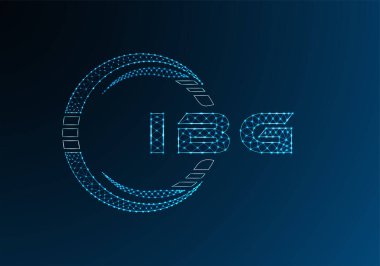 IBG düşük poli harfli logo vektör tasarımı. IBG düşük polyester logo tasarımı. Düşük polyester logo.