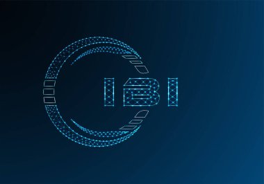 IBI düşük poli harfli logo vektör tasarımı. IBI düşük polyester logo tasarımı. Düşük polyester logo.