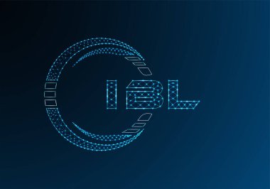 IBL düşük poli harfli logo vektör tasarımı. IBL düşük poli logo tasarımı. Düşük polyester logo.