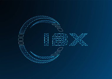 IBX düşük poli harfli logo vektör tasarımı. IBX düşük poli logo tasarımı. Düşük polyester logo.