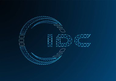 IDC düşük poli harfli logo vektör tasarımı. IDC düşük poli logo tasarımı. Düşük polyester logo.