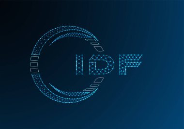 IDF düşük poli harfli logo vektör tasarımı. IDF düşük poli logo tasarımı. Düşük polyester logo.