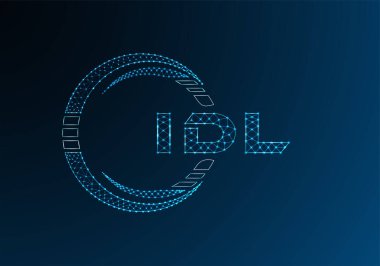 IDL düşük poli harfli logo vektör tasarımı. IDL düşük poli logo tasarımı. Düşük polyester logo.