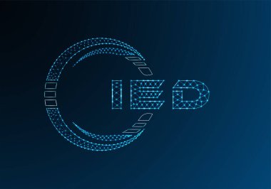 IED düşük poli harfli logo vektör tasarımı. IED düşük polyester logo tasarımı. Düşük polyester logo.