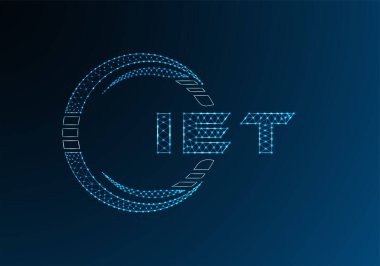 IET düşük poli harfli logo vektör tasarımı. IET düşük poli logo tasarımı. Düşük polyester logo.
