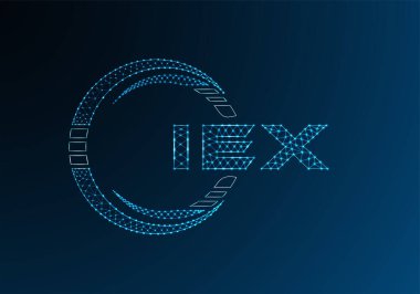 IEX düşük poli harfli logo vektör tasarımı. IEX düşük poli logo tasarımı. Düşük polyester logo.