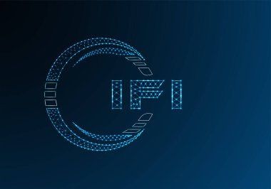 IFI düşük poli harfli logo vektör tasarımı. IFI düşük poli logo tasarımı. Düşük polyester logo.