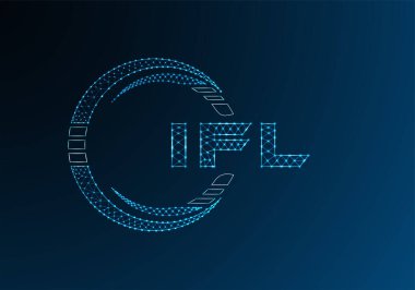 IFL düşük poli harfli logo vektör tasarımı. IFL düşük poli logo tasarımı. Düşük polyester logo.