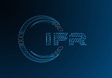 IFR düşük poli harfli logo vektör tasarımı. IFR düşük polyester logo tasarımı. Düşük polyester logo.
