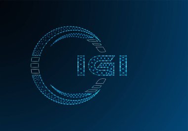 IGI düşük poli harfli logo vektör tasarımı. IGI düşük poli logo tasarımı. Düşük polyester logo.