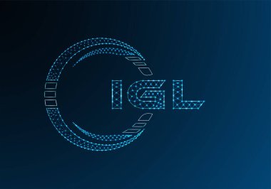 IGL düşük poli harfli logo vektör tasarımı. IGL düşük poli logo tasarımı. Düşük polyester logo.