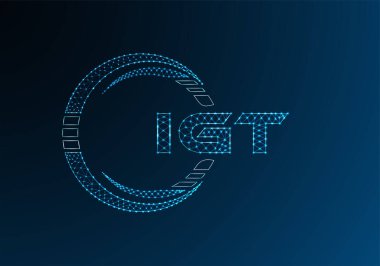 IGT düşük poli harfli logo vektör tasarımı. IGT düşük polyester logo tasarımı. Düşük polyester logo.