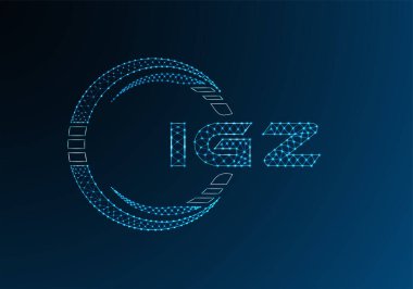 IGZ düşük poli harfli logo vektör tasarımı. IGZ düşük poli logo tasarımı. Düşük polyester logo.